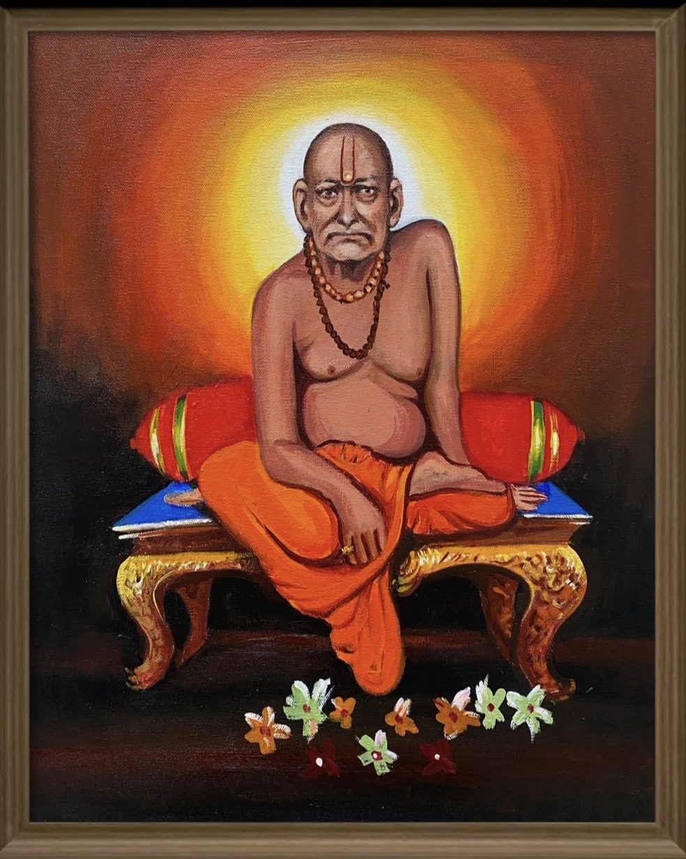 Portrait of a seated Swami
